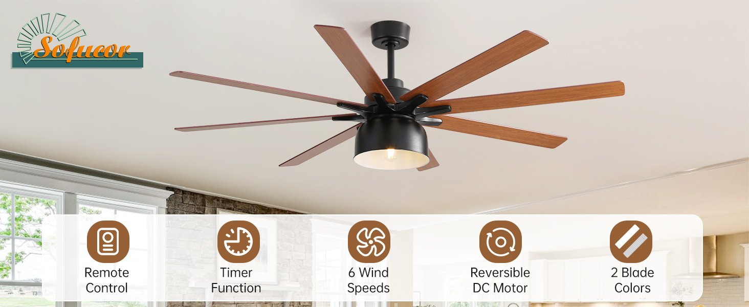 ceiling fans with lights and remote