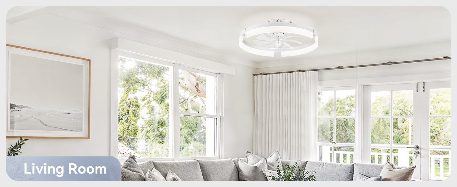 flush mount ceiling fan with lights