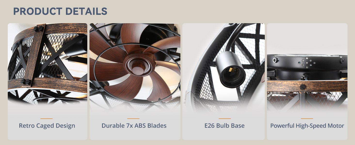 20 inch caged ceiling fan