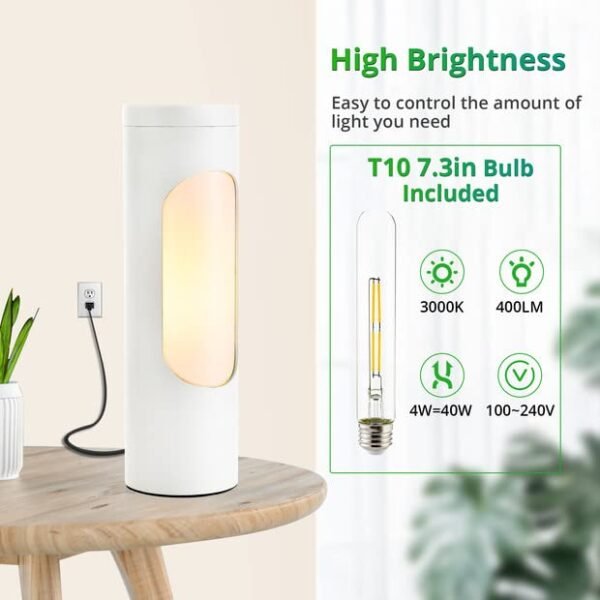 Kosher Lamp for Shabbos, White Table Lamps and Nightlight for Living Room Bedroom - Image 9