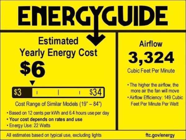 Ceiling Fans with Lights,42 inch Ceiling Fans with Lights and Remote,3CCT,6 Speeds,Reversible DC Motor - Image 8