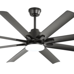 66 Inch Smart Ceiling Fans with Lights, Indoor/Outdoor Ceiling Fan with Light and Remote