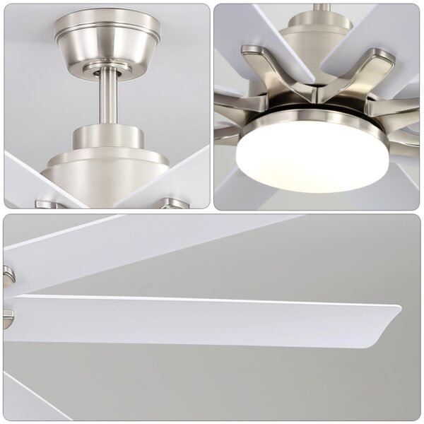 66 Inch Smart Ceiling Fans with Lights, Indoor/Outdoor Ceiling Fan with Light and Remote - Image 38