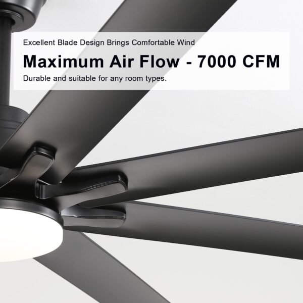 66 Inch Smart Ceiling Fans with Lights, Indoor/Outdoor Ceiling Fan with Light and Remote - Image 8
