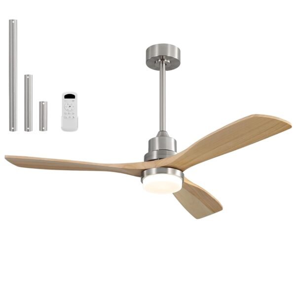 52 Inch Ceiling Fans With Lights, Solid Wood Indoor/Outdoor - Image 23