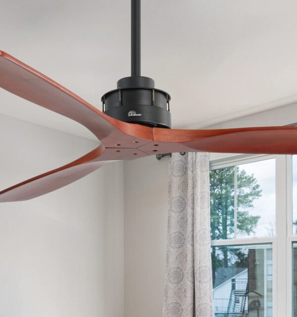 52 Inch Solid Wood Ceiling Fans With Lights, Low Profile Ceiling Fan with Light and Remote - Image 86