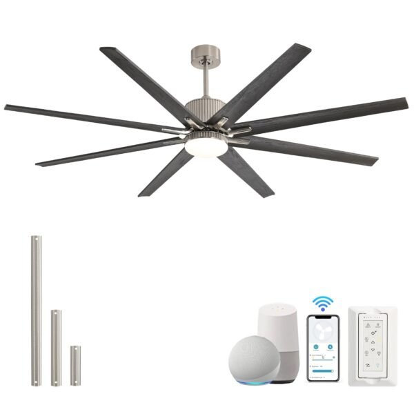 76 Inch Large Industrial Ceiling Fan, Indoor/Outdoor Smart Ceiling Fans with Lights and Remote - Image 10