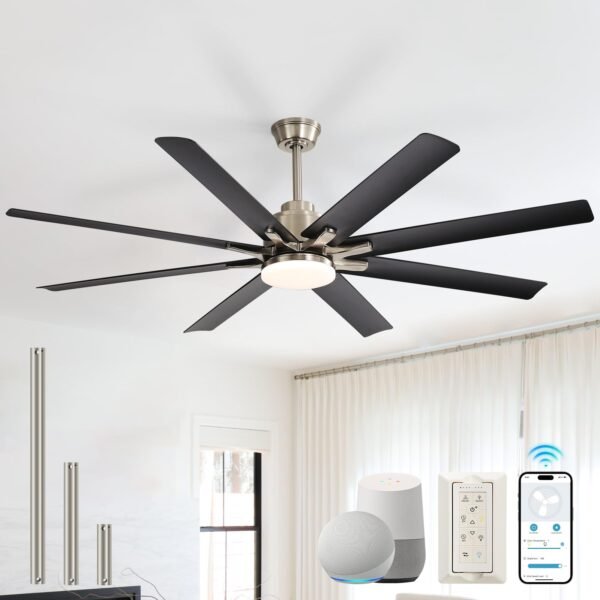 52 Inch Ceiling Fans with Lights, Smart Indoor/Outdoor Ceiling Fan With Remote - Image 10