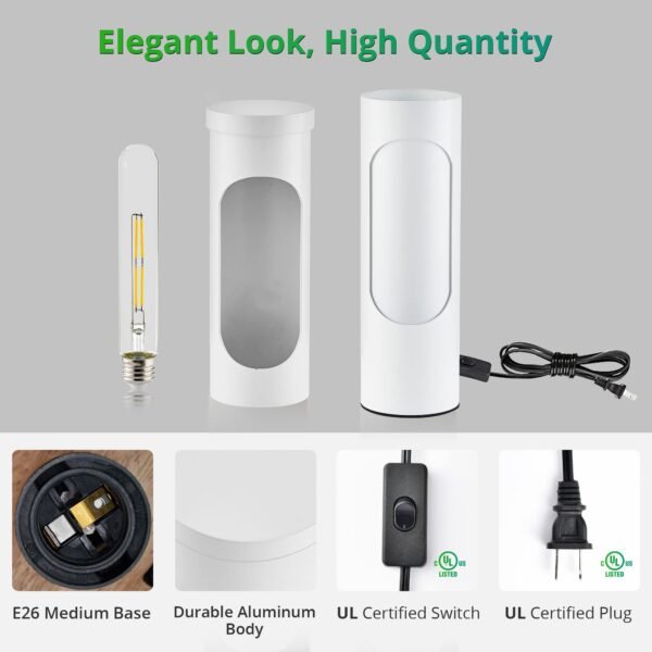 Kosher Lamp for Shabbos, White Table Lamps and Nightlight for Living Room Bedroom - Image 11