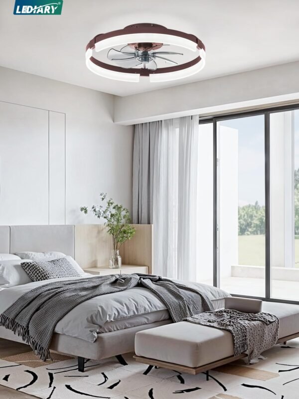 Ceiling Fans with Lights and Remote, 19.7 Inch Low Profile Ceiling Fan, 6 Speeds, Reversible - Image 14