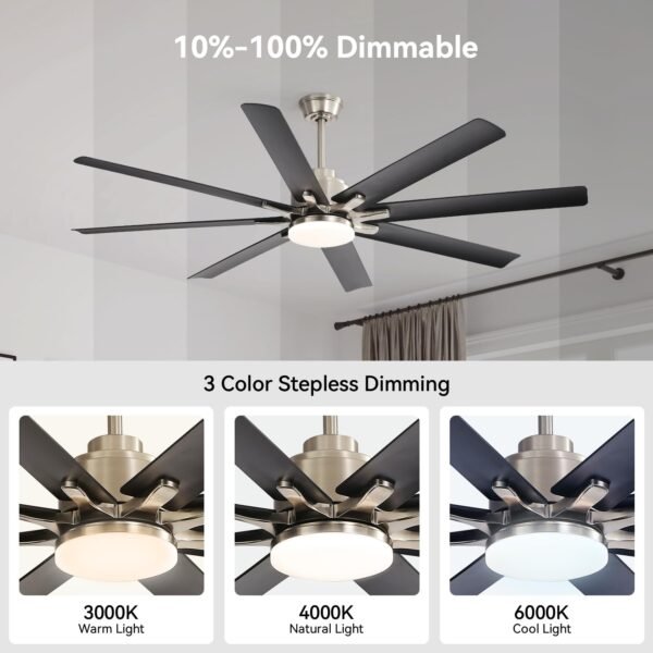 52 Inch Ceiling Fans with Lights, Smart Indoor/Outdoor Ceiling Fan With Remote - Image 16