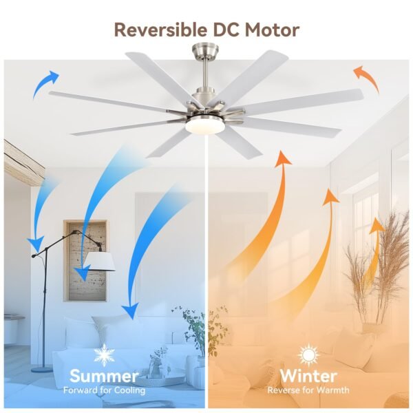 52 Inch Ceiling Fans with Lights, Smart Indoor/Outdoor Ceiling Fan With Remote - Image 26
