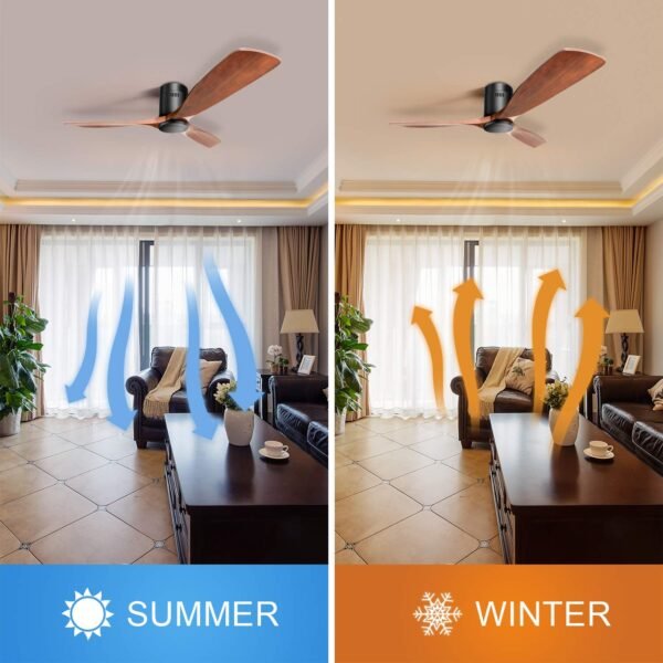 52 Inch Ceiling Fans With Lights, Solid Wood Indoor/Outdoor - Image 20