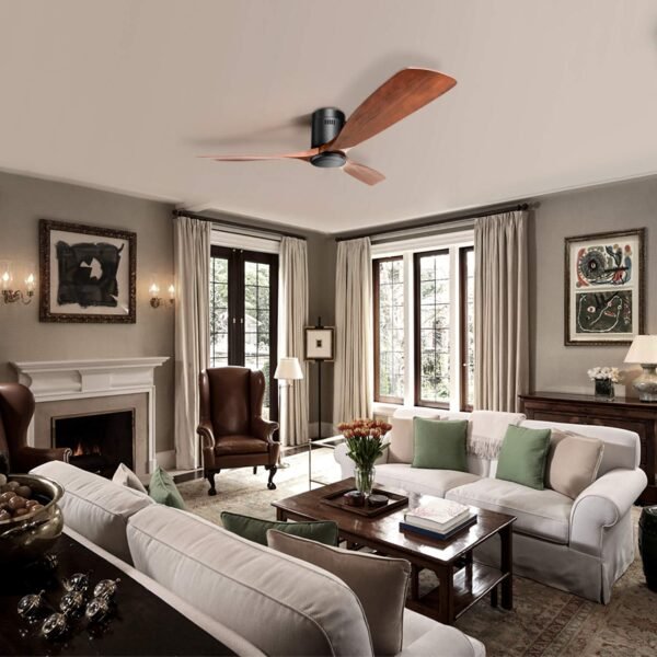 52 Inch Ceiling Fans With Lights, Solid Wood Indoor/Outdoor - Image 21