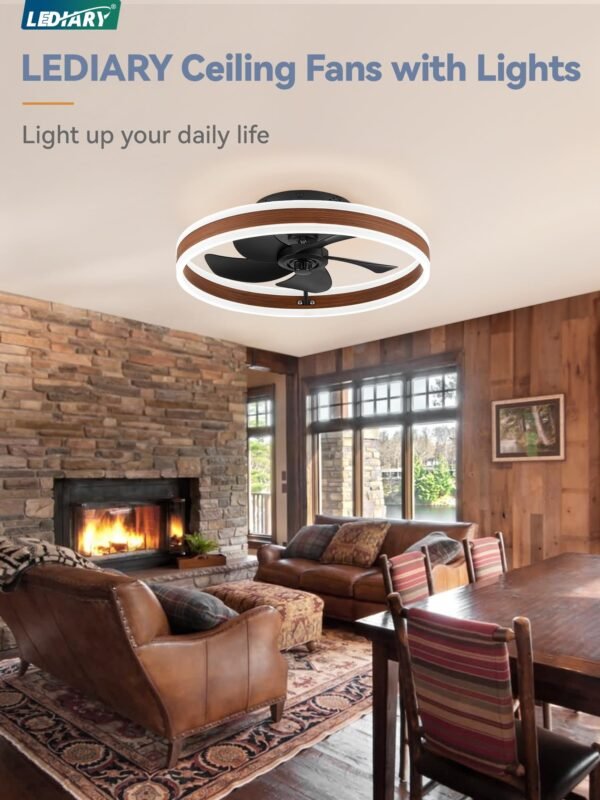 Low Profile Ceiling Fans with Lights, Flush Mount Modern Ceiling Fan and Remote Control - Image 15