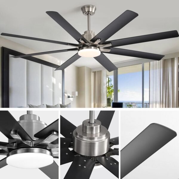 66 Inch Smart Ceiling Fans with Lights, Indoor/Outdoor Ceiling Fan with Light and Remote - Image 27