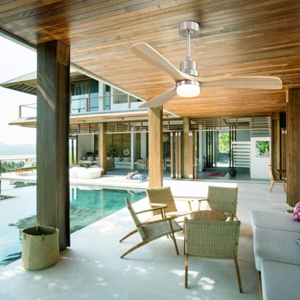 52 Inch Ceiling Fans With Lights, Solid Wood Indoor/Outdoor - Image 29