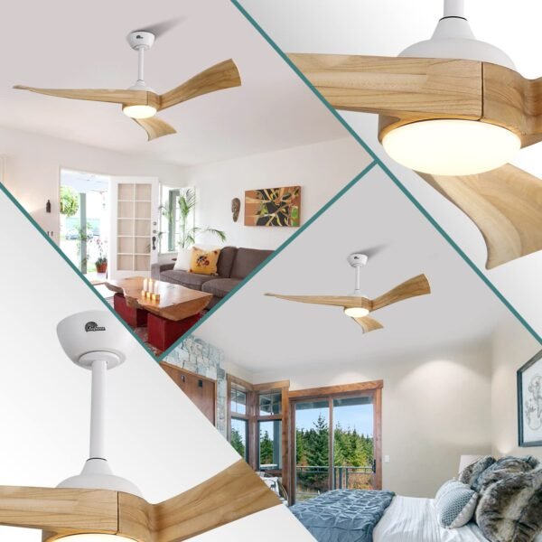 52 inch Ceiling Fans with Lights and Remote, Indoor/Outdoor Ceiling Fan with Light, Quiet DC Reversible - Image 30