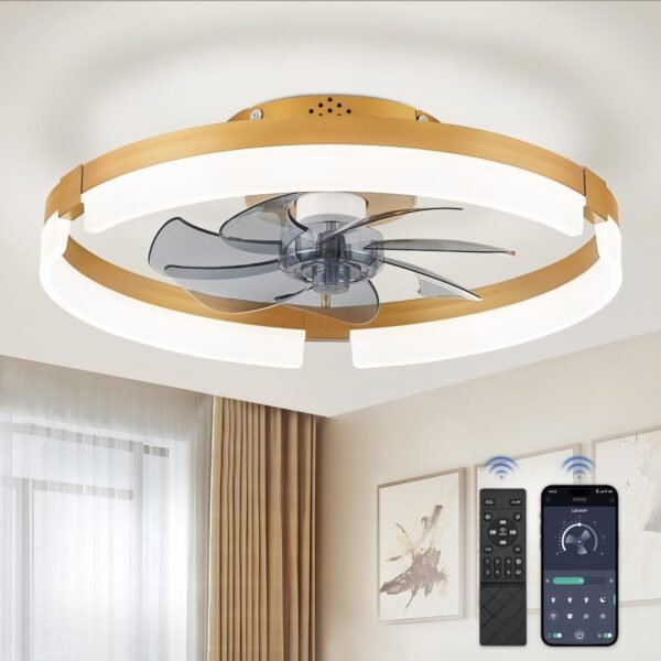 Ceiling Fans with Lights and Remote, 19.7 Inch Low Profile Ceiling Fan, 6 Speeds, Reversible - Image 21