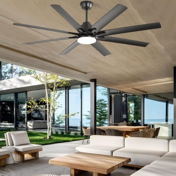 66 Inch Smart Ceiling Fans with Lights, Indoor/Outdoor Ceiling Fan with Light and Remote - Image 7