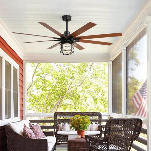 Ceiling Fans with Lights, 66 Inch Farmhouse Ceiling Fan with Light and Remote - Image 13