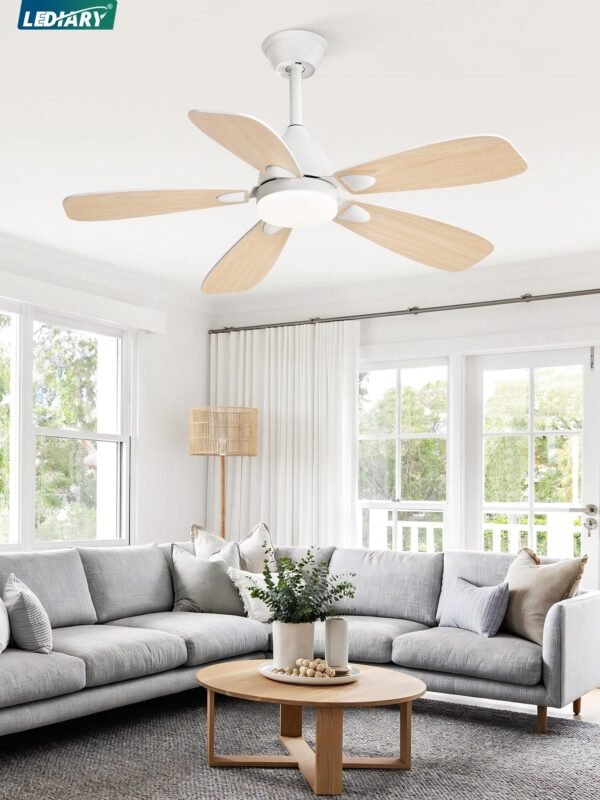 Ceiling Fans with Lights,42 inch Ceiling Fans with Lights and Remote,3CCT,6 Speeds,Reversible DC Motor - Image 7