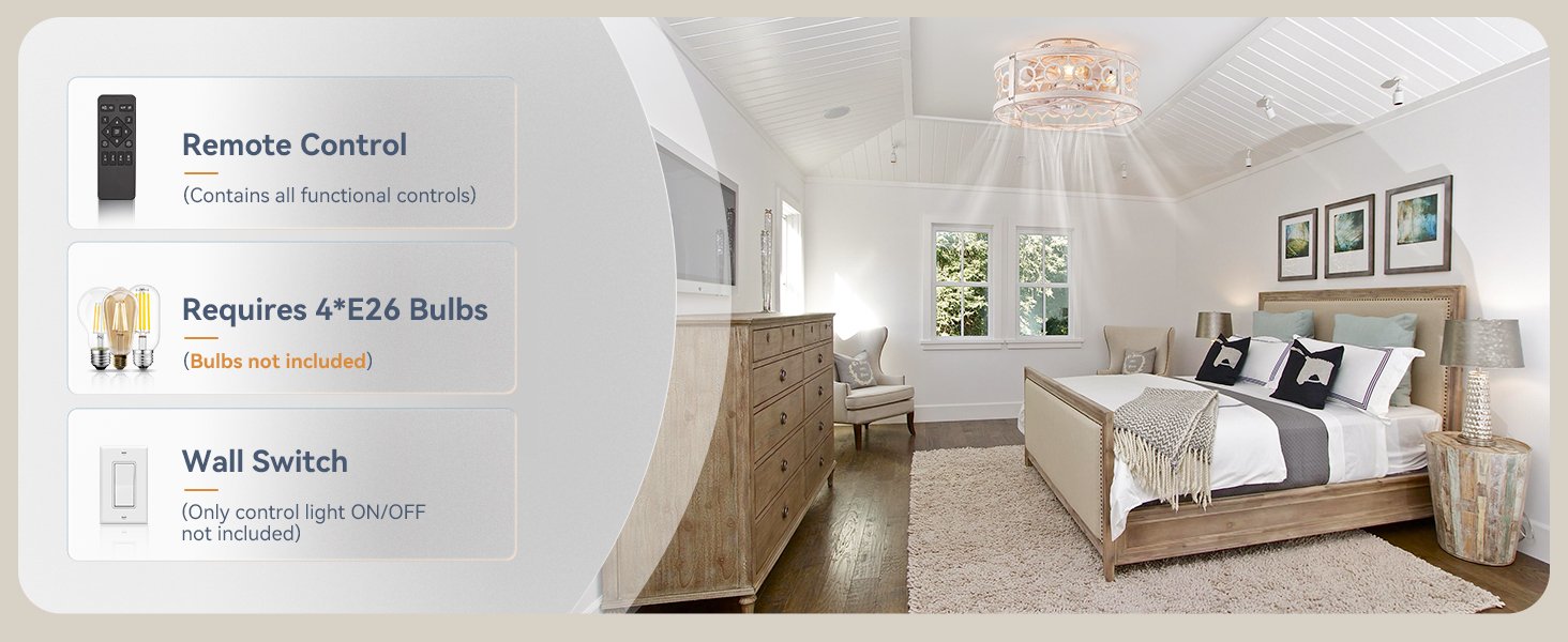 ceiling fan with light and remote