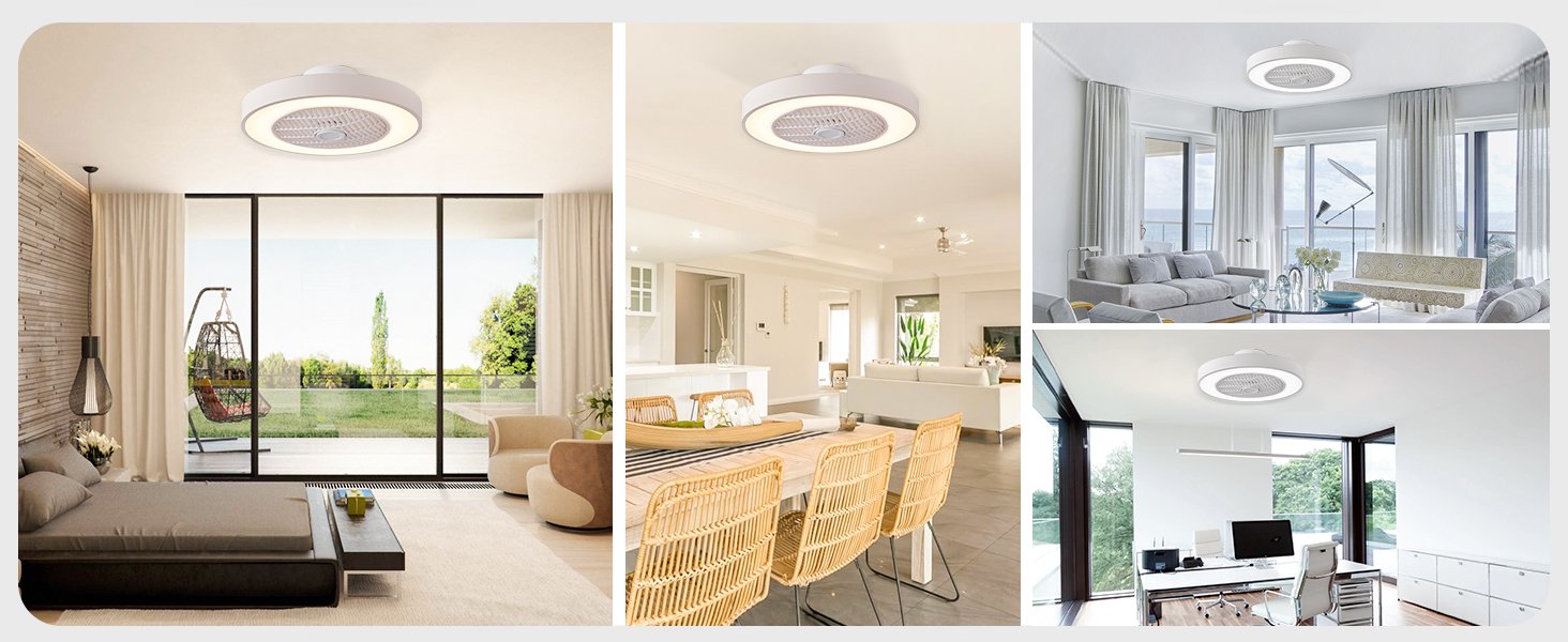 enclosed ceiling fan with light