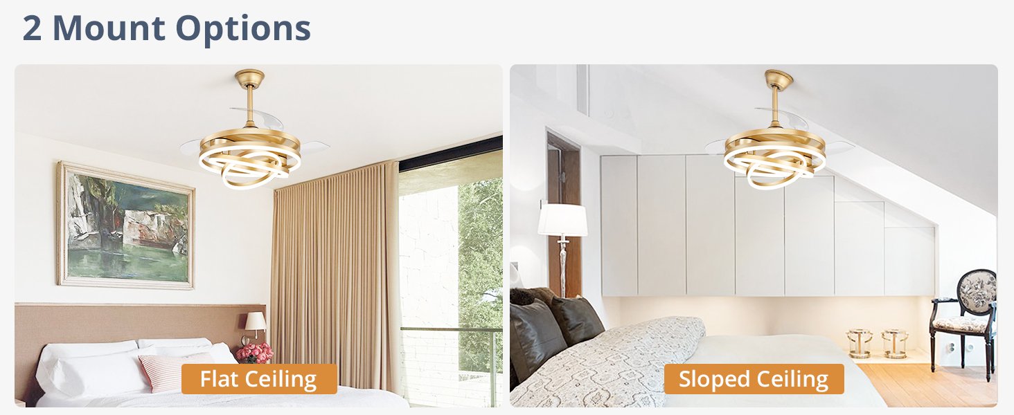 Retractable ceiling fan